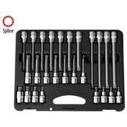 AuzGrip® 1/2" Square Drive Spline Bit Socket Set, 26 Pieces1