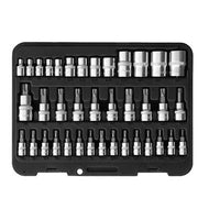 AuzGrip 1/4", 3/8" & 1/2" Sq. Dr. Torx Bit & E - Torx Socket Set, 38Pcs - AIMS Industrial Supplies