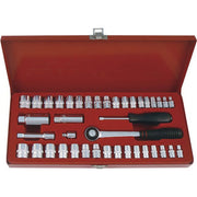 AuzGrip® 1/4'' & 3/8'' Square Drive 6 Point Socket Set, 41 Pieces1