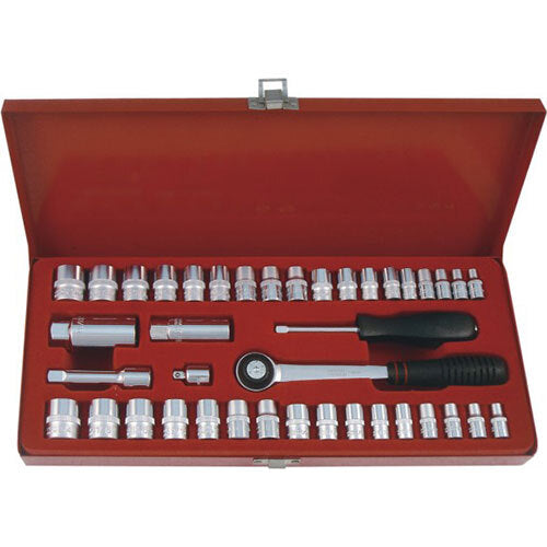 AuzGrip® 1/4'' & 3/8'' Square Drive 6 Point Socket Set, 41 Pieces1