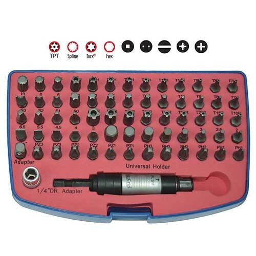 AuzGrip® 1/4" Sq. Dr. Assorted Power Bits Set, 67 Pieces1