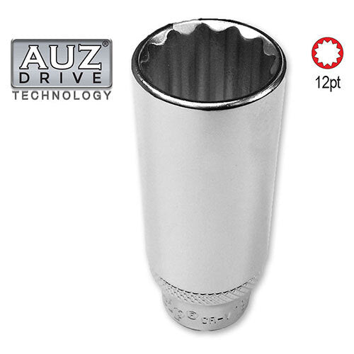 AuzGrip® 1/4" Square Drive 12 Point Deep Socket 7/16"