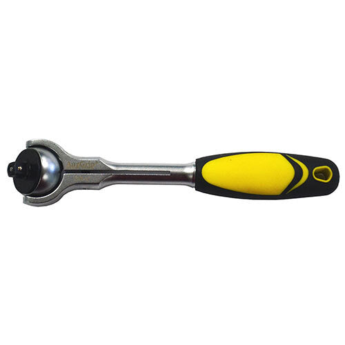 AuzGrip® 1/4" Square Drive 150mm Swivel Head Ratchet Handle 72 Teeth1