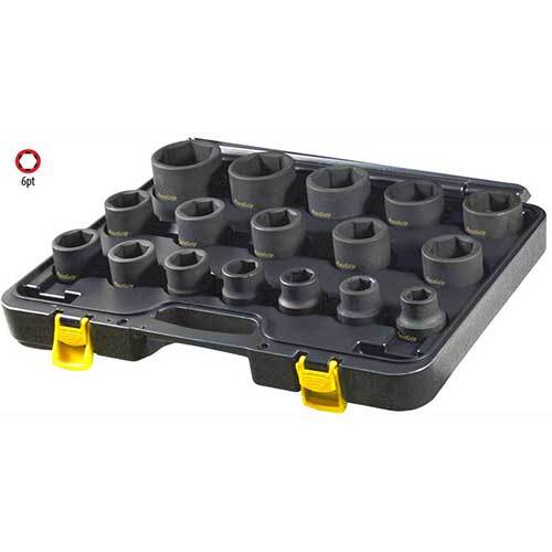 AuzGrip® 3/4'' Sq. Drive 6 Point Impact Socket Imperial Set, 17 Pcs.1