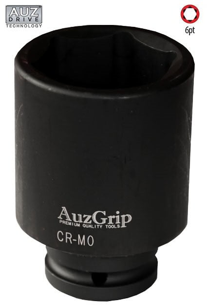 AuzGrip® 3/4'' Square Drive 6 Pt. Standard Deep Impact Socket 1-11/16"