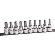 AuzGrip® 3/8" & 1/2" Square Drive Hex Bit Socket SAE Set, 10 Pieces1