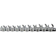 AuzGrip® 3/8'' Sq. Dr. Flare Nut Crowfoot Wrench Metric Set, 10 Pcs1