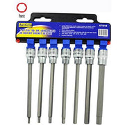 AuzGrip® 3/8" Sq. Dr. Long Reach In-Hex Bit Socket Metric Set, 7 Pcs.1