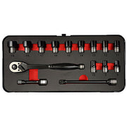AuzGrip 3/8'' Sq.Dr. Thin Wall Impact /Hand Socket Set, 15 Pieces1