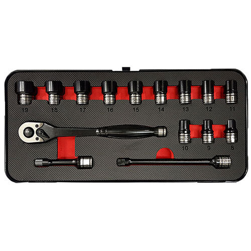 AuzGrip 3/8'' Sq.Dr. Thin Wall Impact /Hand Socket Set, 15 Pieces1