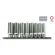 AuzGrip® 3/8" Square Drive 12 Point Deep Socket SAE Set, 8 Pieces1