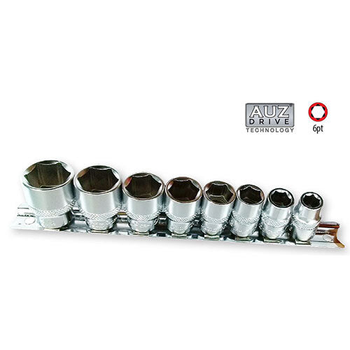 AuzGrip® 3/8" Square Drive 6 Point Socket SAE Set, 8 Pieces1