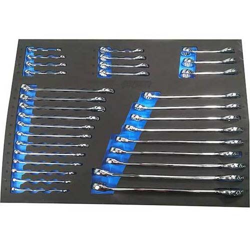 AuzGrip® Combination Spanner Metric EVA Foam Tray Set, 32 Pieces1