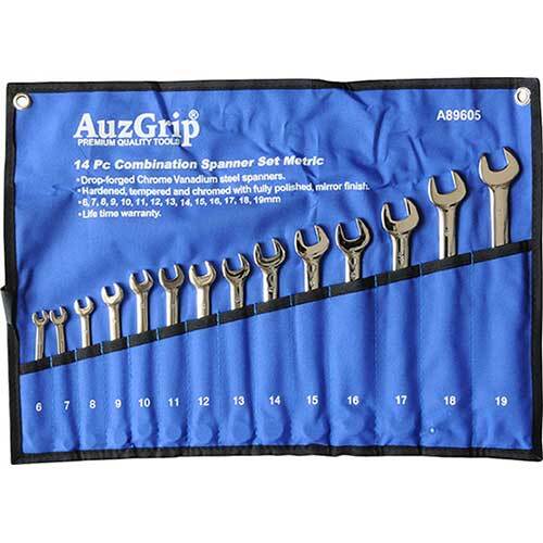 AuzGrip® Combination Spanner Metric Set, 14 Pieces1