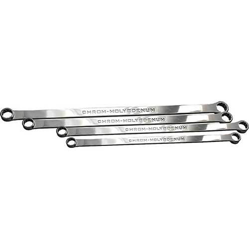 AuzGrip Extra Long Flat Type Ring Spanner Imperial Set, 4 Pieces - AIMS Industrial Supplies