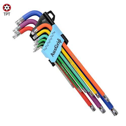 AuzGrip® Extra Long Tamperproof Torx Key Set, 9 Pieces1