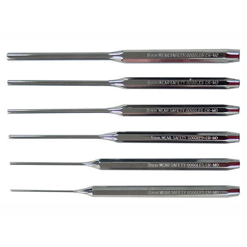 AuzGrip® Long Pin Punch Set, 6 Pieces1