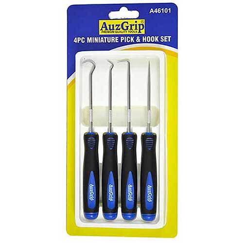 AuzGrip® Miniature Pick and Hook Set, 4 Pieces1