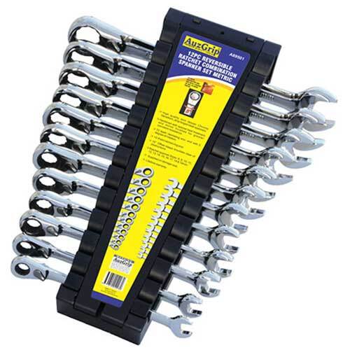 AuzGrip® Reversible Ratchet Spanner Metric Set, 12 Pieces1