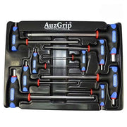 AuzGrip® T-Handle Ball Point Hex Key Imperial Set, 9 Pieces1