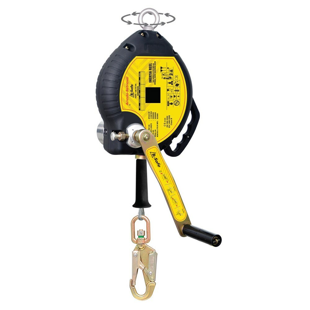 B-Safe Arresto Dual Inertia Reel Retrieval Block, 140kg x 10m Cable