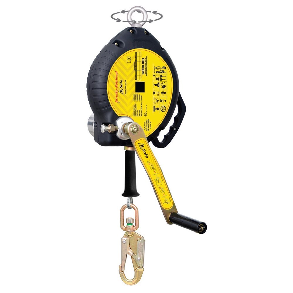 B-Safe Arresto Dual Inertia Reel (SRL) Retrieval Block, 140kg x 20m Cable
