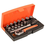 Bahco 1/4" Square Drive Socket Set, 25 Pieces - BAHSL25 - AIMS Industrial Supplies