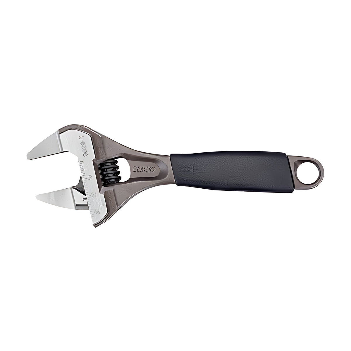Bahco BAH9031-T extra thin jaw adjustable wrench with flat thin jaws and black rubber handle