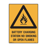 Battery Charging Station No Smoking Or Open Flames - AIMS Industrial Supplies