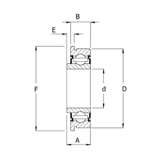 Bearing NBR Unground Zinc Plated Rubber Seal - AIMS Industrial Supplies