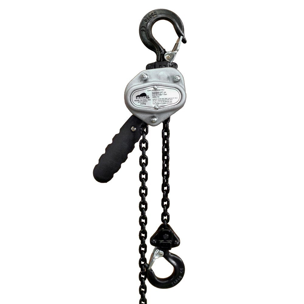 Beaver 3S Lever Block Steel Pro 0.25T (250kg) Capacity - 5090251