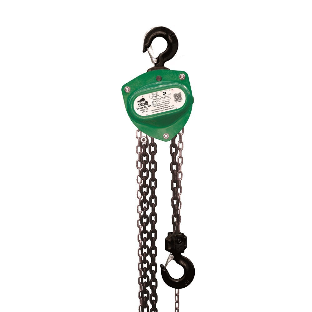 Beaver 3S Overload Industrial Chain Block 6m x 2T (2000kg) - Green