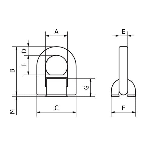 Beaver B - Alloy - V Weld - On Lifting And Lashing Ring - AIMS Industrial Supplies