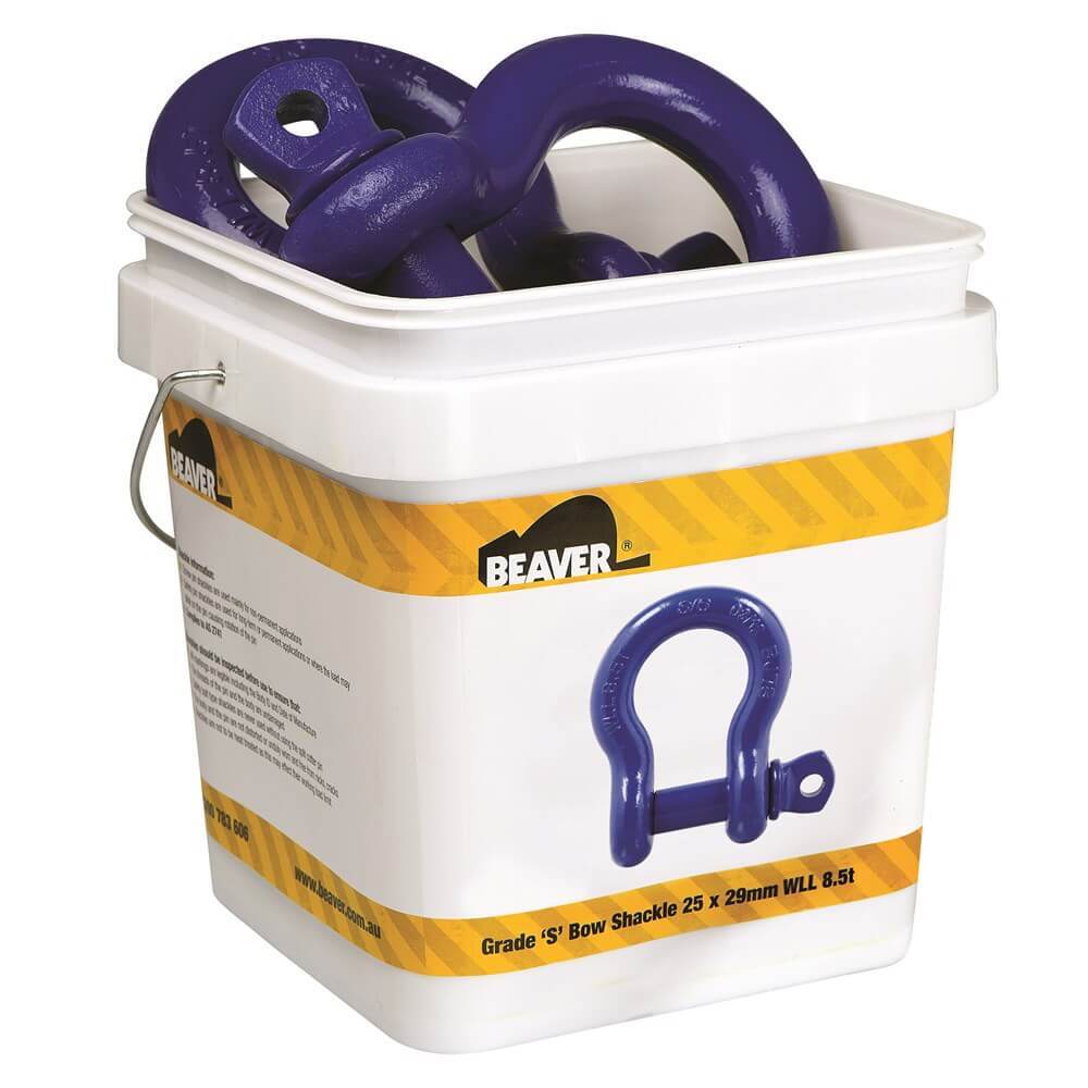 Beaver Bow Shackle Screw Pin - Bulk (1000 kg to 8500 kg) - AIMS Industrial Supplies