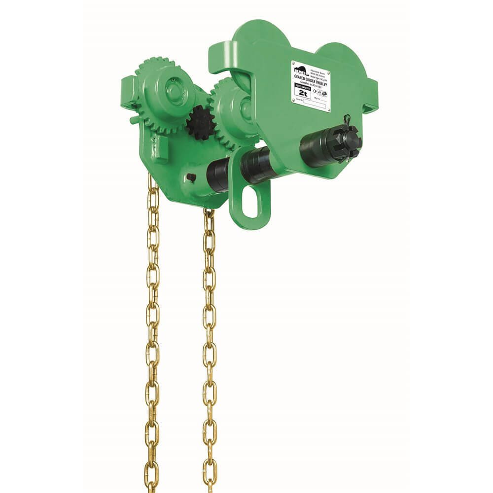 Beaver Close Headroom Geared Girder Trolley (1000 kg to 10000 kg) - AIMS Industrial Supplies