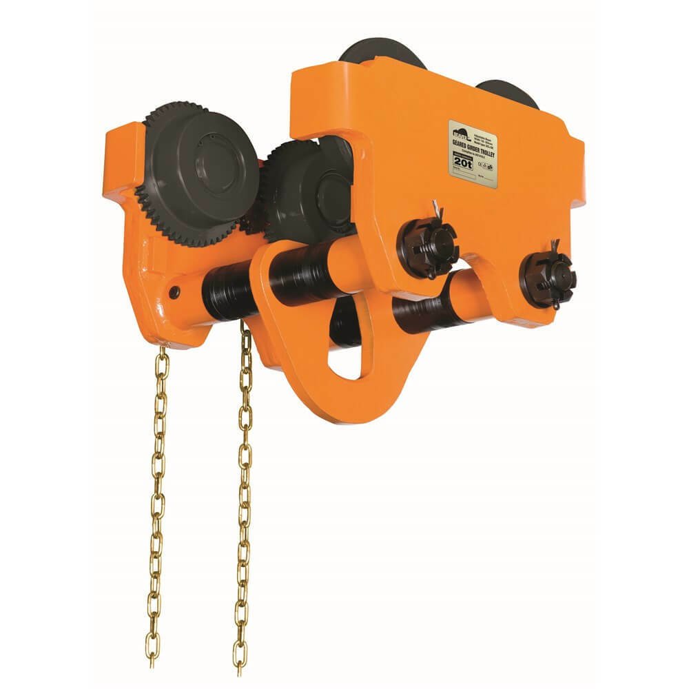 Beaver Close Headroom Geared Girder Trolley (1000 kg to 10000 kg) - AIMS Industrial Supplies