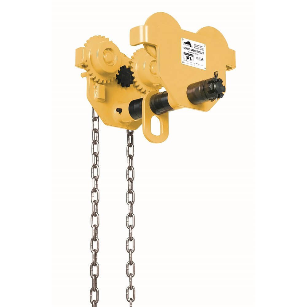 Beaver Close Headroom Geared Girder Trolley (1000 kg to 10000 kg) - AIMS Industrial Supplies