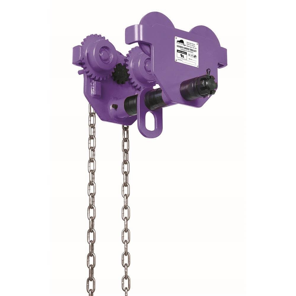 Beaver Close Headroom Geared Girder Trolley (1000 kg to 10000 kg) - AIMS Industrial Supplies
