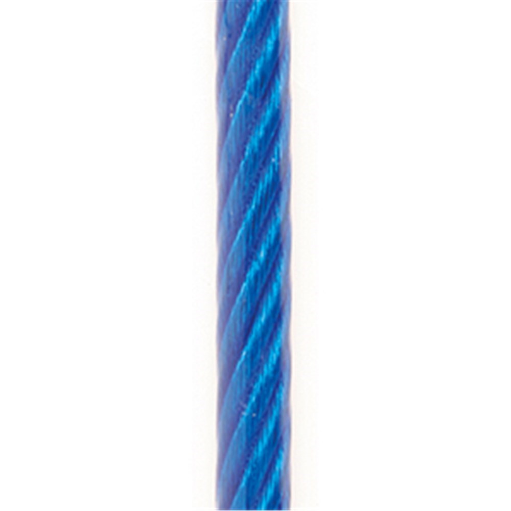 Beaver G1570 6 x 19 Fibre Core RHOL Wire Rope Galvanised PVC Blue- 4mm x 50m Reel1