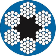 Beaver G1570 6 x 19 Fibre Core Wire Rope PVC Coat Galvanised - Blue - AIMS Industrial Supplies