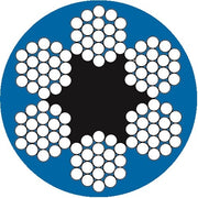 Beaver G1570 6 x 19 Fibre Core Wire Rope PVC Coat Galvanised - Blue1