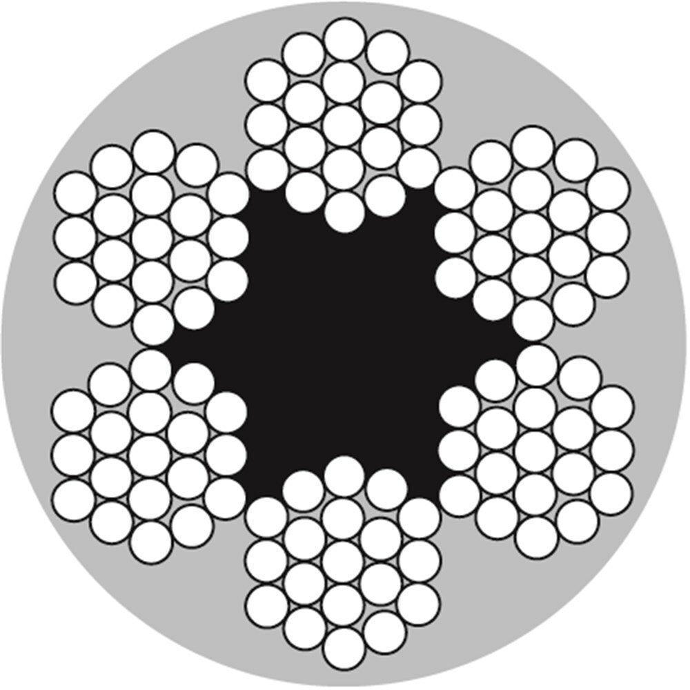 Beaver G1570 6 x 19 PVC Coat Galvanised Wire Rope Fibre Core RHOL - Red1