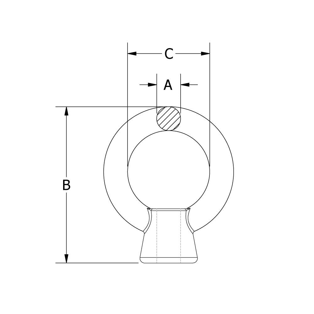 Beaver G316 Stainless Steel Eye Nut - AIMS Industrial Supplies