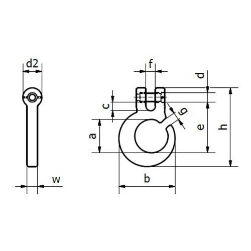 Beaver G80 Clevis Choker Hook - 10mm x 3200kg 3.2Tonne WLL - AIMS Industrial Supplies
