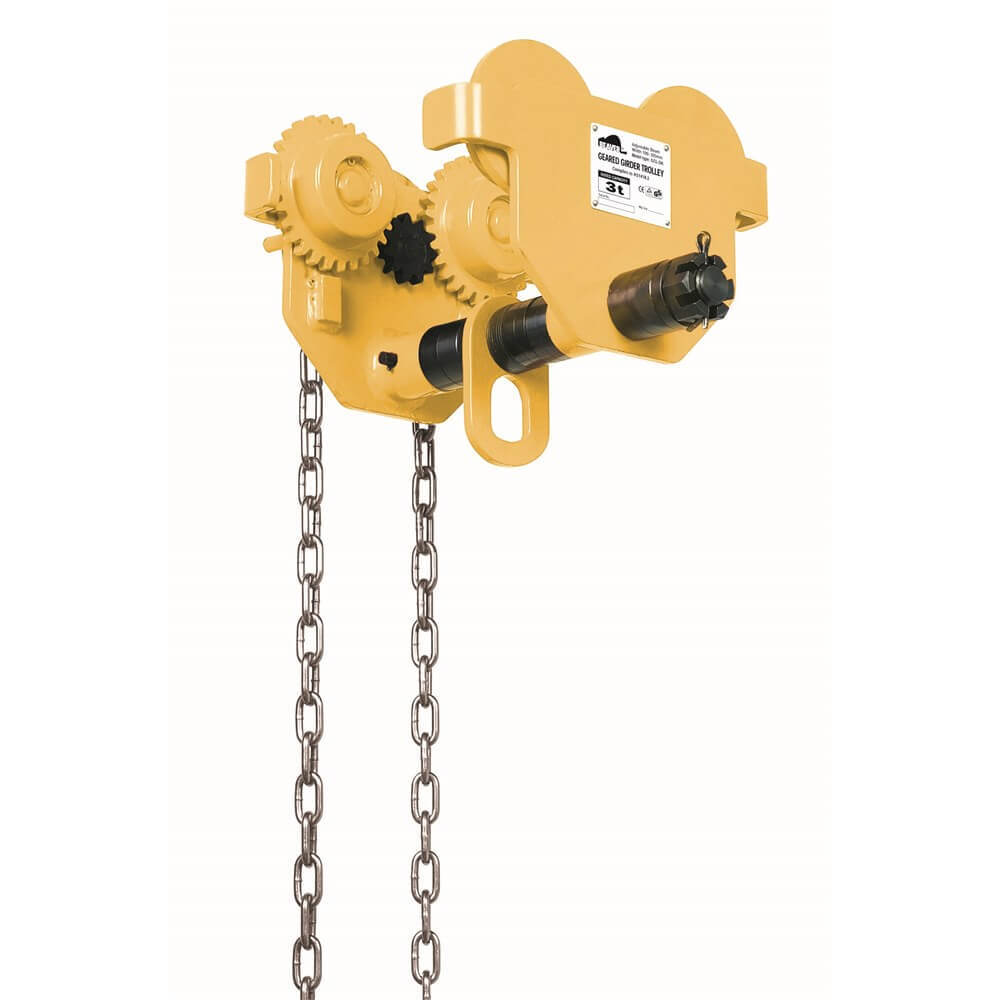 Beaver Girder Trolley Geared - 3000kg 3T MRC, 100-305mm (Yellow)