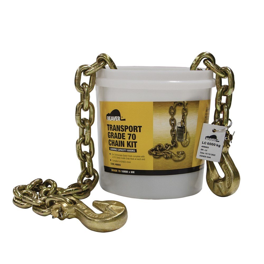 Beaver Grade 70 Transport Load Chain Kit With Grab Hooks - AIMS Industrial Supplies