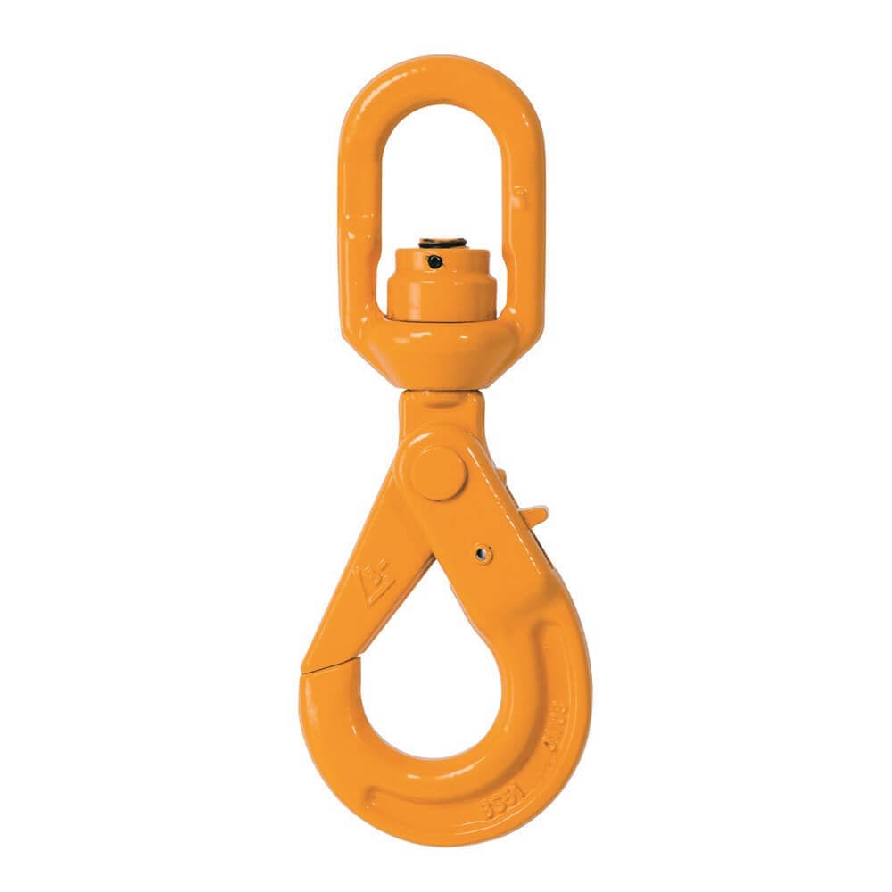Beaver Grade 80 Swivel Self Locking Hook w/ Bearing (1 to 12 Tonne) - AIMS Industrial Supplies