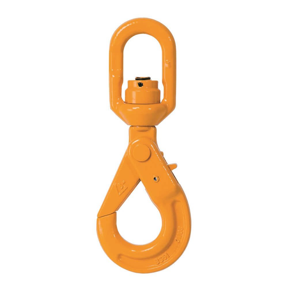 Beaver Grade 80 Swivel Self Locking Hook w/ Bearing (1 to 12 Tonne) - AIMS Industrial Supplies