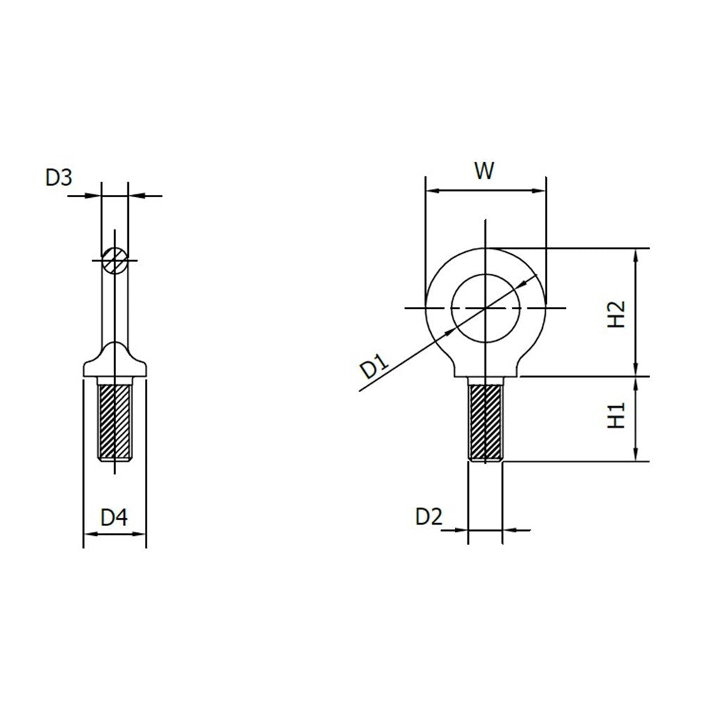Beaver Lifting Collared Eyebolt With UNC Thread2