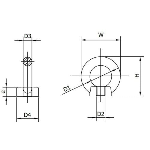 Beaver Metric Shouldered Eye Nut DIN 582 - AIMS Industrial Supplies